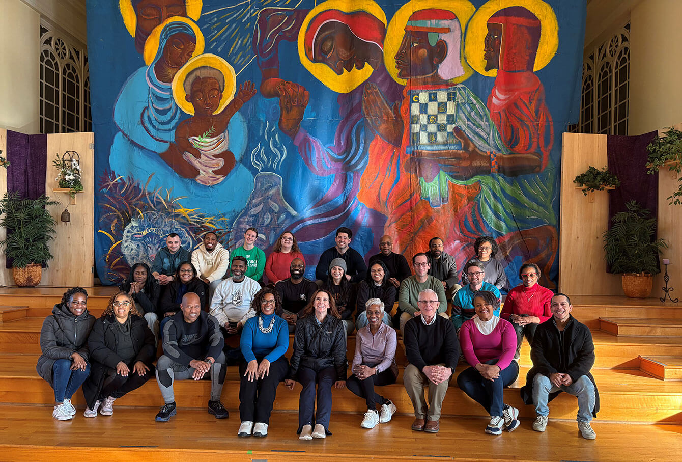 Dr. David Goatley being installed as president of Fuller Theological Seminary in January 2023 Victoria Atkinson White, front row center, with seminary students on a learning journey in 2025 to First Congregational Church in Memphis.
