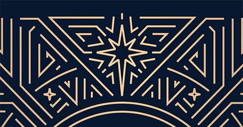 Illustration of a star surrounded by abstract lines