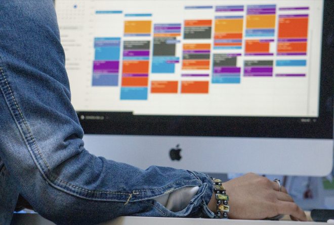 Image of a full google calendar